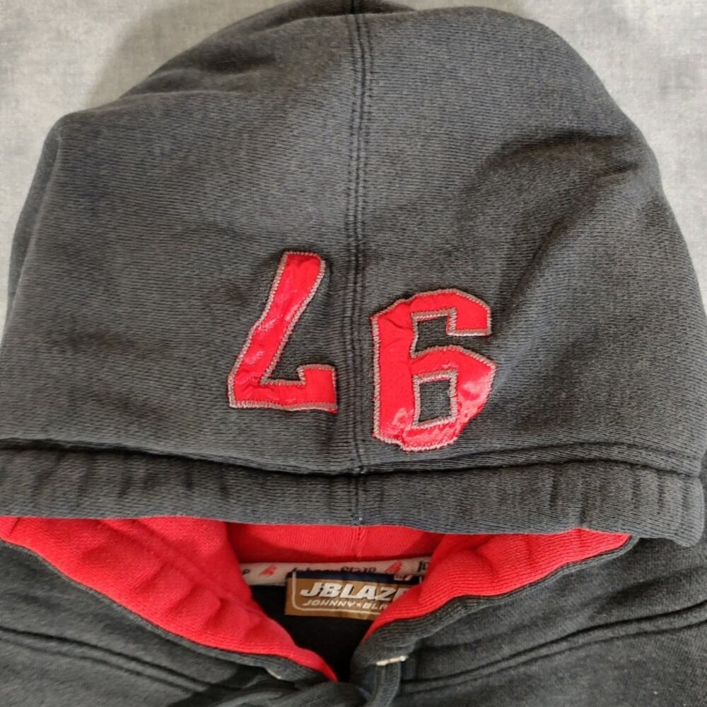 VTG Johnny Blaze 97 heavy embroidered streetwear Y2K oversized hoodie mens XL - Picture 4 of 10
